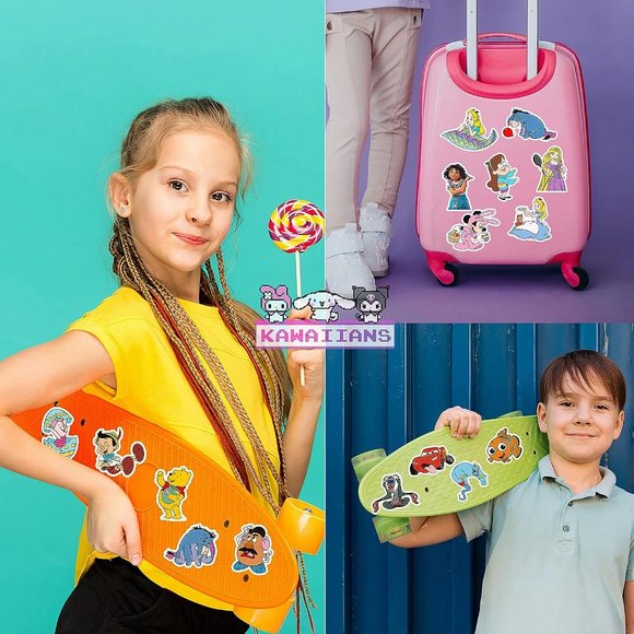 100Pcs Kids Mixed Cartoon Vinyl Waterproof Animation Decal Water Bottle Stickers - Picture 6 of 9